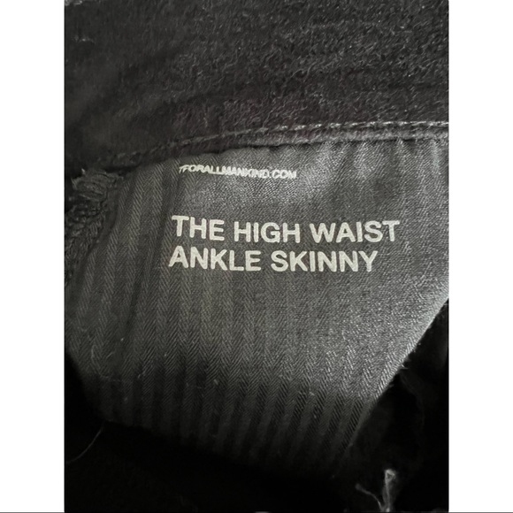 7 for all mankind High Waist Velvel Ankle Skinny Size 27 - Picture 10 of 10